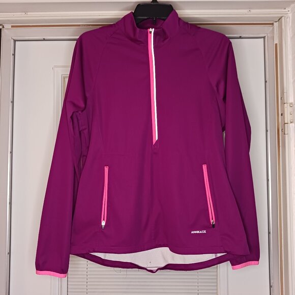 Annika Tops - 2 for $12 - Annika Purple/Pink 1/4 Zip Long Sleeve Top Size Small